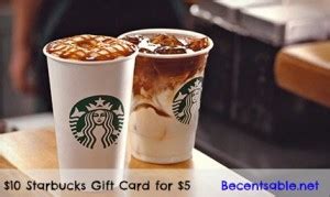 Starbucks Groupon 2014: $5 For $10 Gift Card