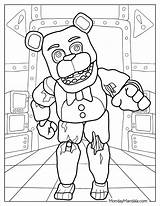 Golden Freddy Five Nights At Freddy S Coloring Pages  Free Printable sketch template