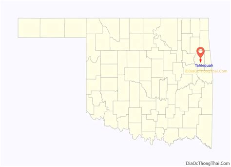 Map of Tahlequah city