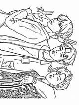 BTS coloring pages sketch template