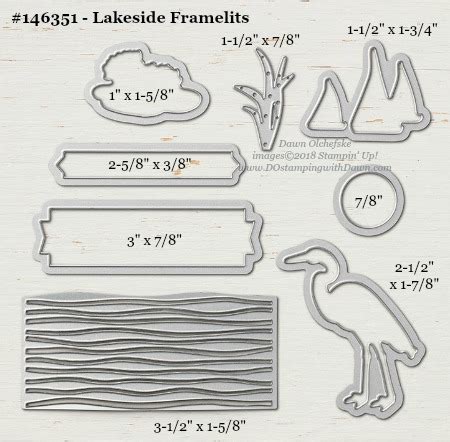 Framelit Measurements for Stampin' Up! 2018-2019 Annual Catalog! | Stampin, Lily pads, Stampin up