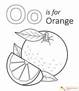 O Is For Orange Coloring Page Pages sketch template