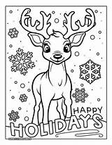 Reindeer Coloring Pages Free Printables  Superstar Worksheets sketch template