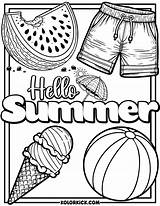 Sunny Summer Coloring Pages  100% Free Printable PDFs sketch template