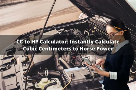 CC To HP Calculator: Instantly Calculate Cubic Centimeters To Horse Power