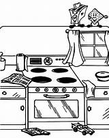 Oven Coloring Page sketch template