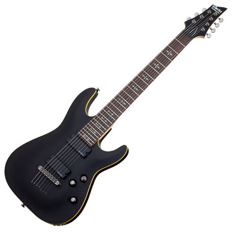 Schecter Demon-7 String Electric Guitar, Satin Black at Gear4music