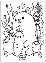 Kawaii Animal Drawings Coloring Page  Free Printable Pages sketch template