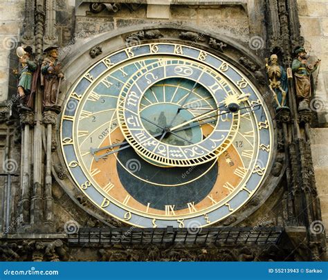 Prague astronomical clock stock image. Image of architecture - 55213943