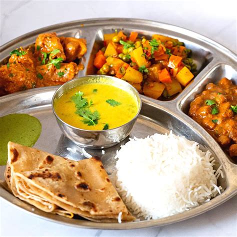 Vegetarian Thali Recipe - North Indian - East Indian Recipes