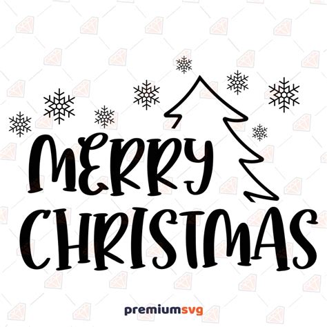 Merry Christmas Half Tree SVG | PremiumSVG