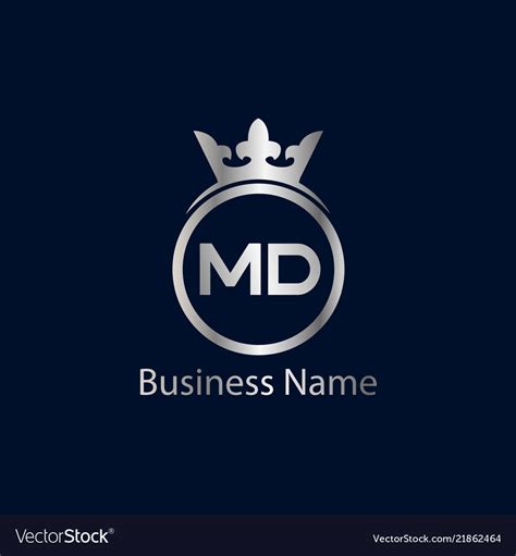 Initial letter md logo template design Royalty Free Vector