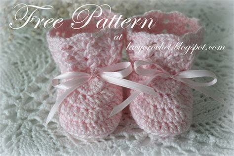 Lacy Crochet: Crochet Baby Booties, Size 0-6 Months, Free Pattern