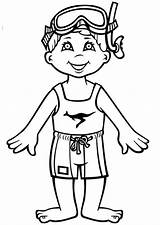 Fun Boy Swimmer Coloring Page  Download Print Or Color Online For Free sketch template