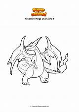 Coloring Page Pokemon Mega Charizard Y  Supercoloredcom sketch template