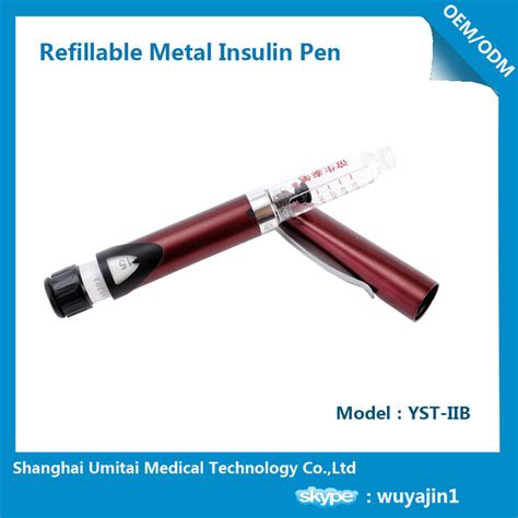 Type 2 Diabetes Insulin Pens For Humalog Cartridge Metal Outer Housing