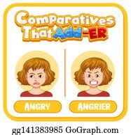 36 Comparative Adjectives For Word Angry Illustration Clip Art | Royalty Free - GoGraph
