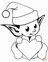Cute Christmas Elf coloring Page  Free Printable Coloring Pages sketch template