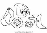 Backhoe Coloring Pages sketch template