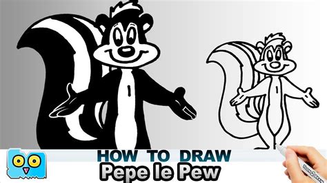 How to Draw Pepé Le Pew from Looney Tunes and Merrie Melodies - YouTube