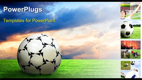 PowerPoint Template: Soccer ball football sport game collage (26651)