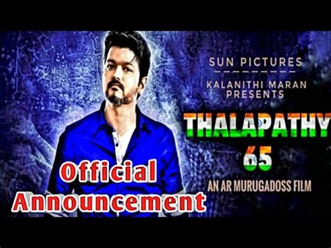 Thalapathy 65 Official Cast & Crew Announcement on June 22| Thalapathy ...