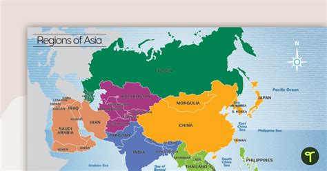 Map of the Regions of Asia | Teach Starter
