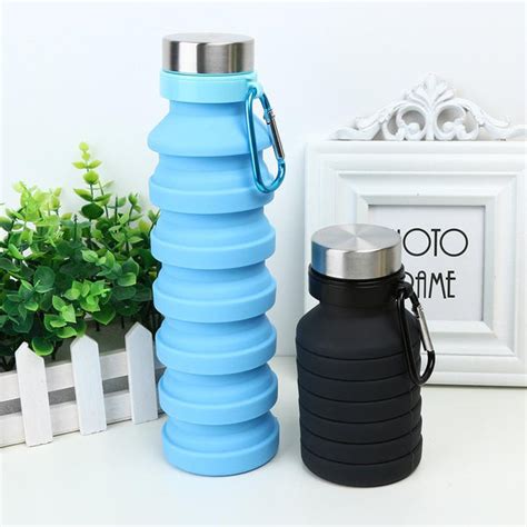 Aqua - Collapsible Silicone Water Bottle – Sugar & Cotton