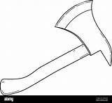 Axe Isolated Coloring Page For Kids Stock Vector Image & Art  Alamy sketch template
