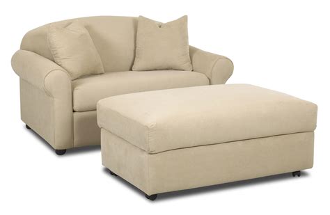 Klaussner Possibilities Chair Sleeper and Storage Ottoman Set | Darvin Furniture | Chair ...