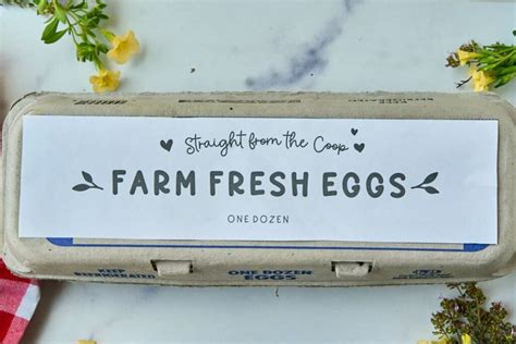 Free Printable Egg Carton Labels {Easy Download!}