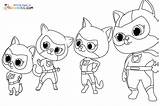 Dibujos de Supergatitos para Colorear sketch template
