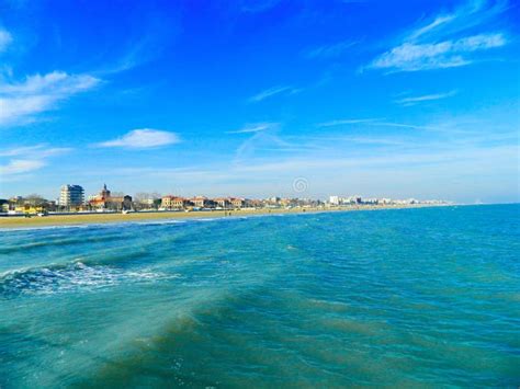 Beach Rimini Adriatic Sea Italy Stock Photo - Image of riccione, tourism: 109818752