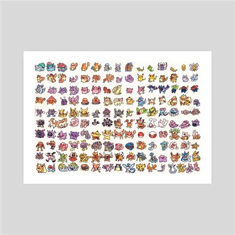 Kanto Pokemon, an art print by Irakawa - INPRNT