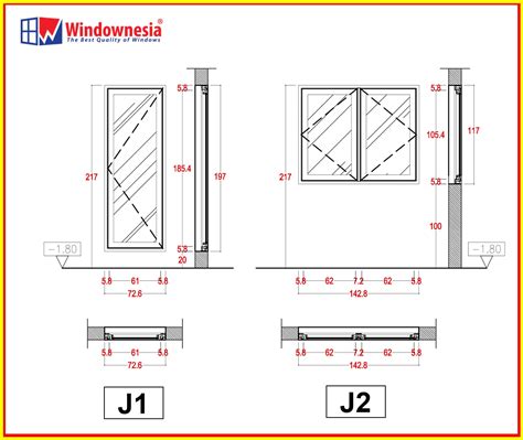 Ukuran Kusen Pintu Jendela UPVC, Ukuran Profil UPVC