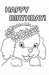Happy Birthday Printable Coloring Page sketch template