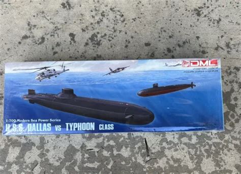 DRAGON DML MODEL USS Dallas Vs. Typhoon Class Submarine Model Kit 1/700 ...