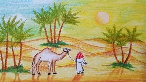 Camel In Desert Drawing at PaintingValley.com | Explore collection of Camel In Desert Drawing