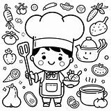 A Cute Chef coloring page  Download Print Or Color Online For Free sketch template