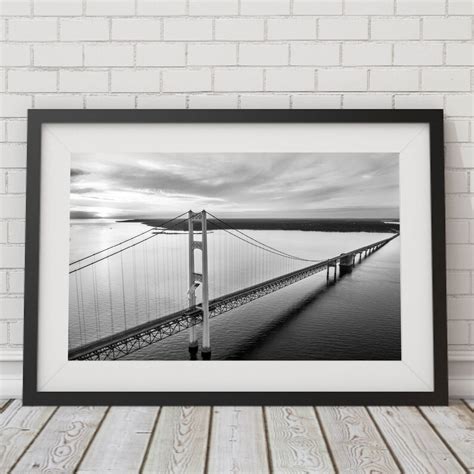 Mackinac Bridge Sunset Print Mackinac Bridge Photography - Etsy