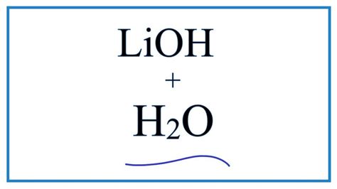 Lithium And Water Equation