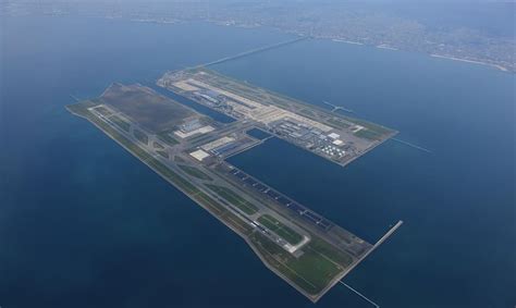 Kansai International Airport situated on an artificial island in Osaka ...