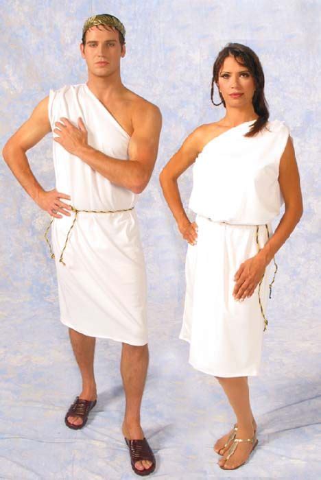 Fun 'n Folly Roman Toga Man and Toga Lady Costume | Toga costume, Toga costume diy, Roman toga