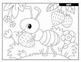 Premium Vector  Insect coloring Pages For kids sketch template