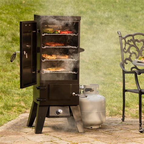 Adjustable Temperature Control Vertical Propane Smoker - China Smoker and Smoker Grill price