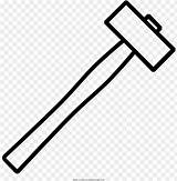 Coloring Pages Hammer sketch template