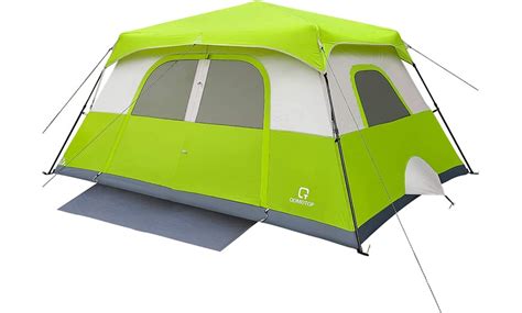 10 Person Family Camping Tent,2 Rooms, 60 Seconds Set up | Groupon