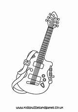 Electric Guitar Coloring Pages To Print sketch template