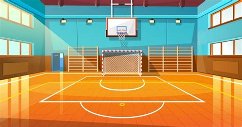 Cartoon Basketball Court Background Clip Art Library