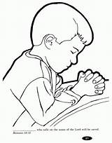 Children Praying Coloring Page Bible Sketch sketch template
